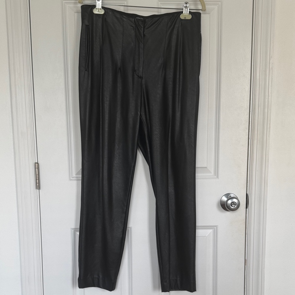 Express Women's Faux Leather Straight Leg Trousers